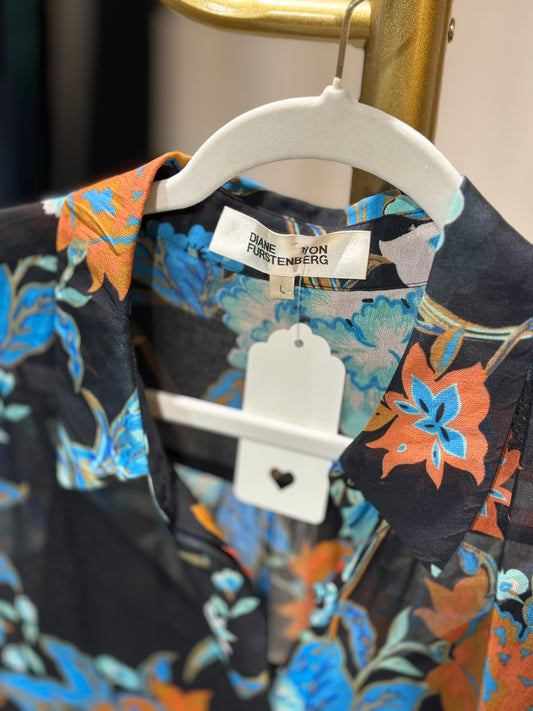 Diane von Furstenberg - Bluse - Florales Muster - bunt