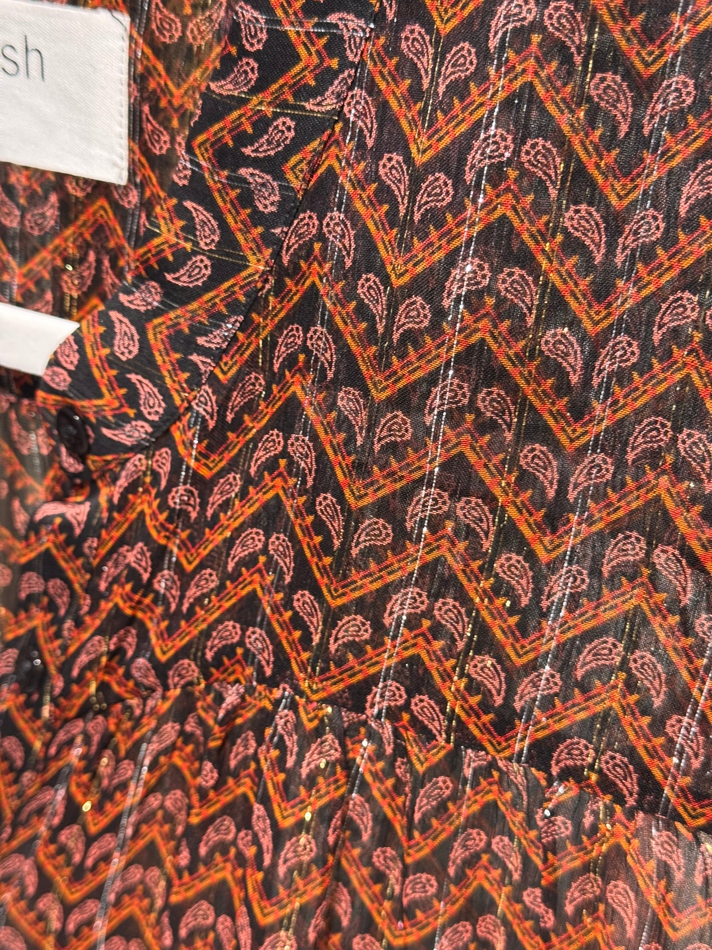 ba&sh - Bluse - Lurex rosa, schwarz, gelb