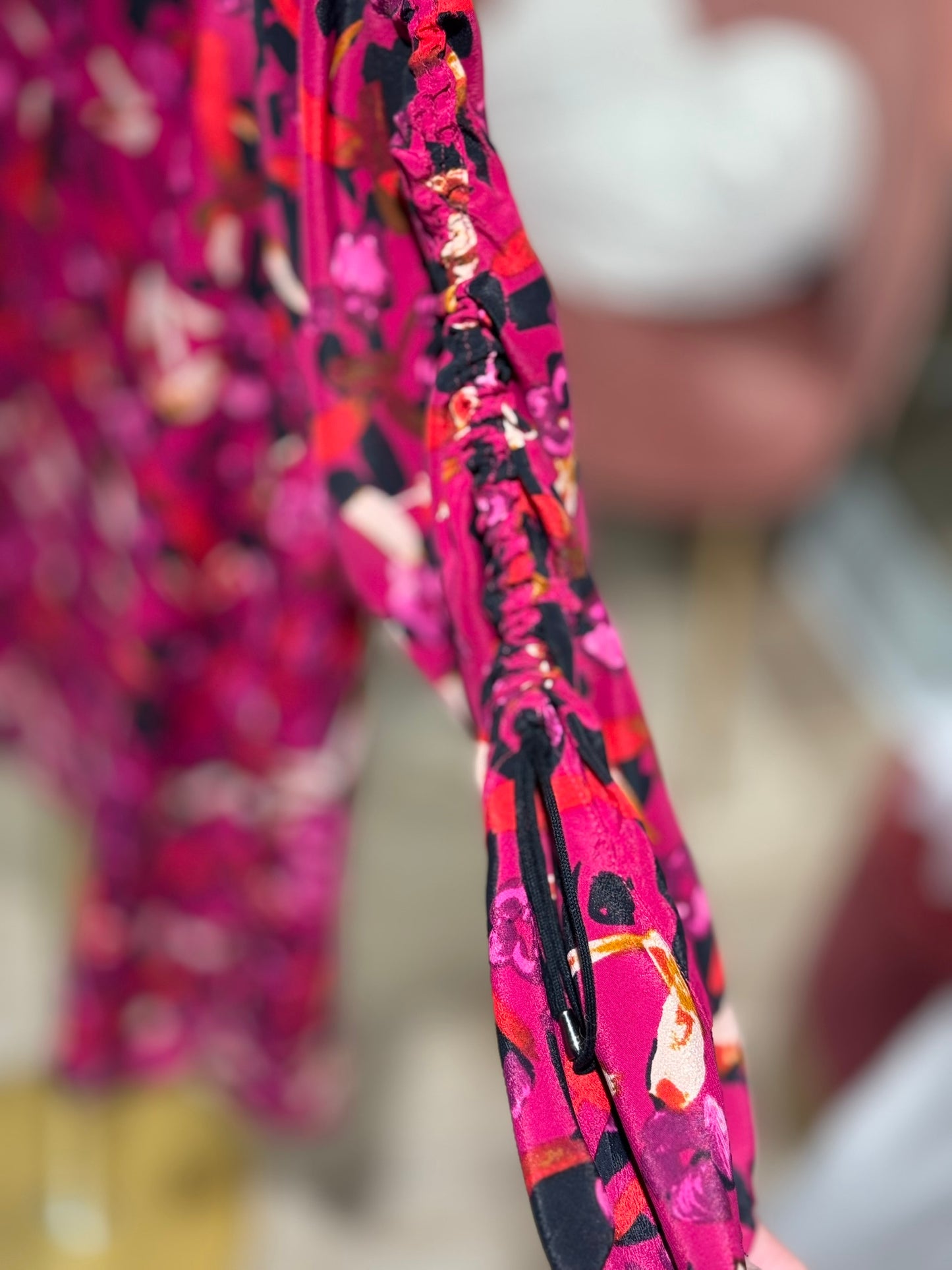 Dorothee Schuhmacher - Seidenshirt - pink, rot, schwarz