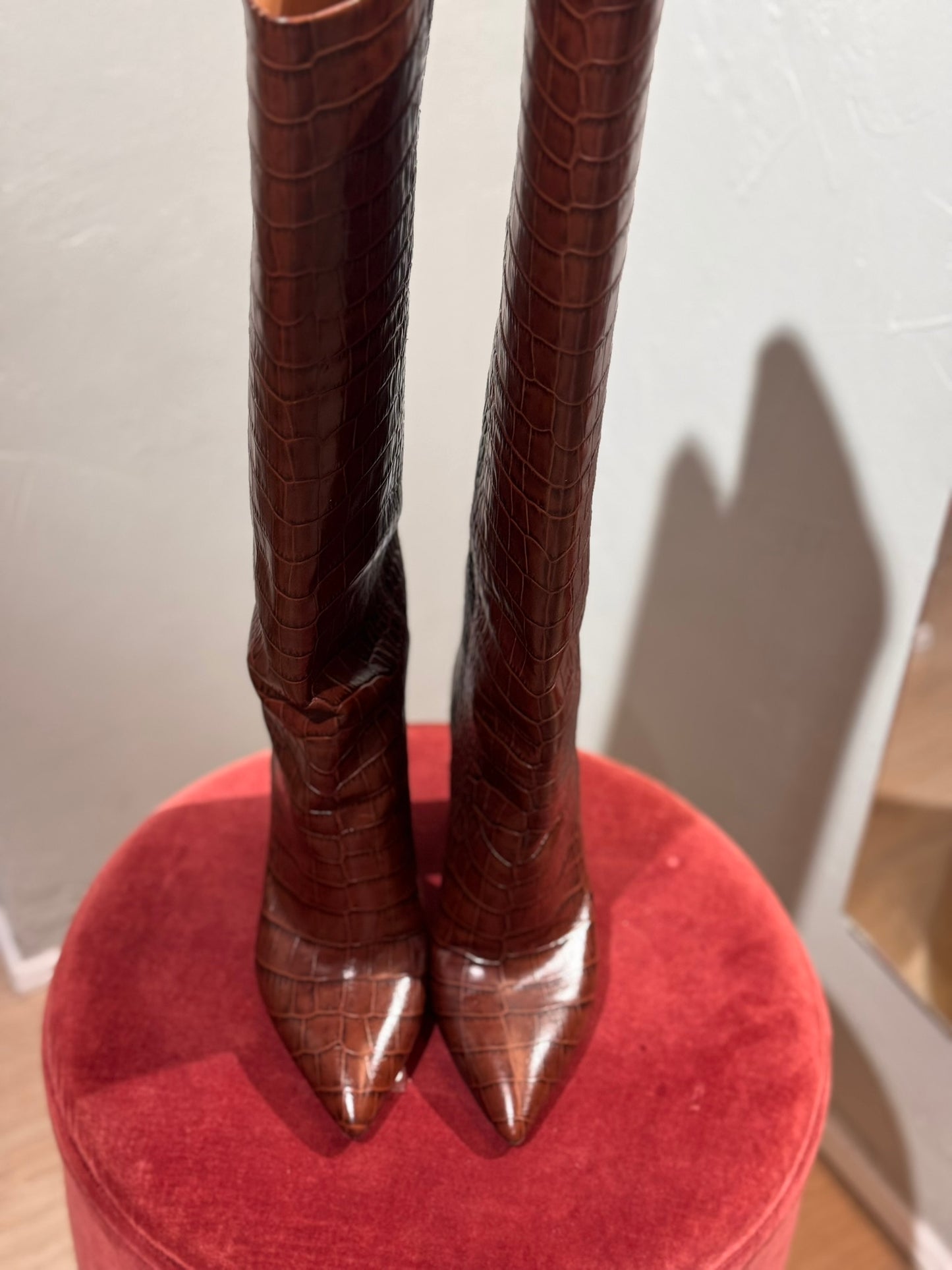 Paris Texas Stiefel Kroko Optik braun Gr 38