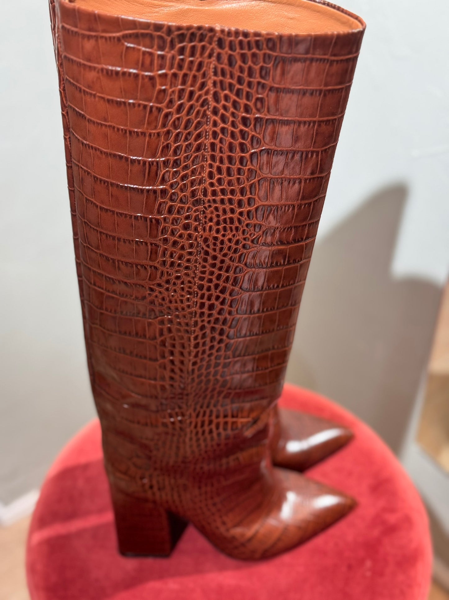 Paris Texas Stiefel Kroko Optik braun Gr 38