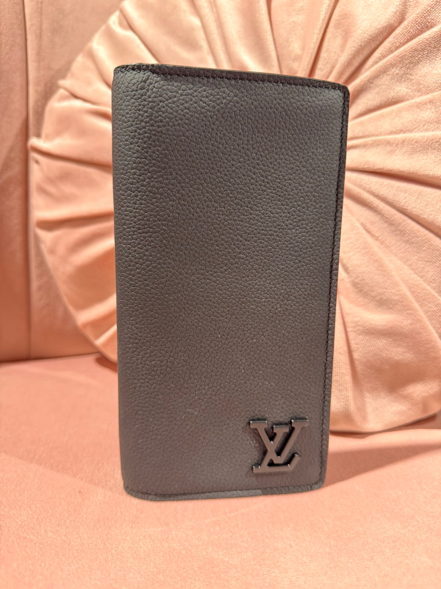 Louis Vuitton Leder-Geldbörse Brazza Wallet - Schwarz
