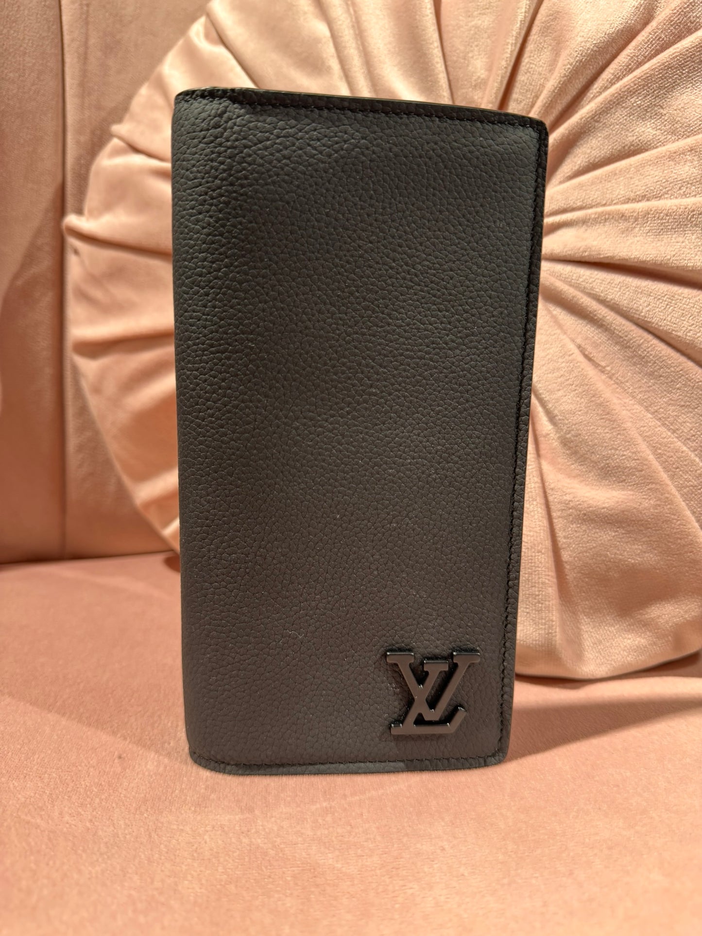 Louis Vuitton Leder-Geldbörse Brazza Wallet - Schwarz