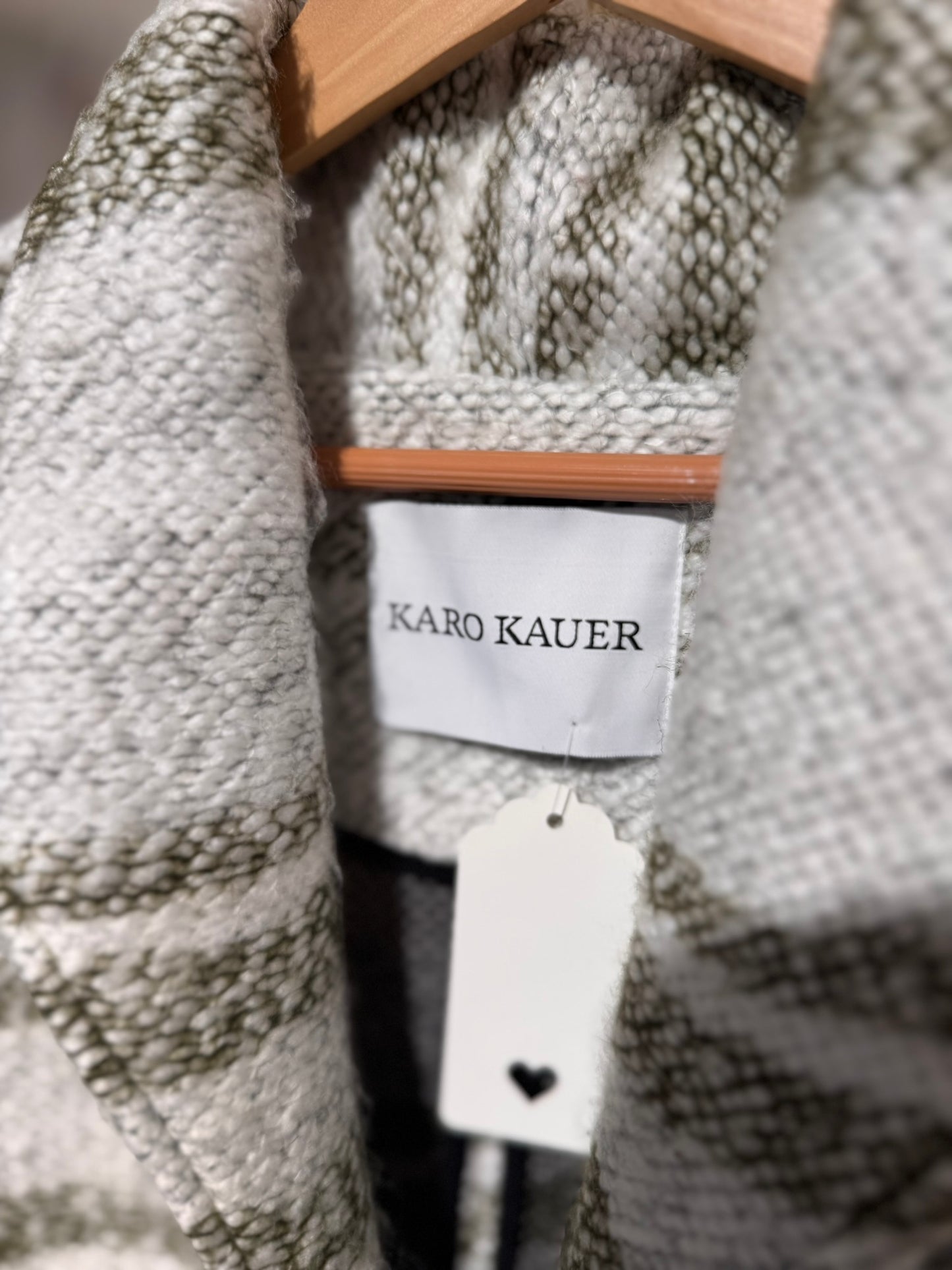 Karo Kauer Wolljacke Größe 36/38